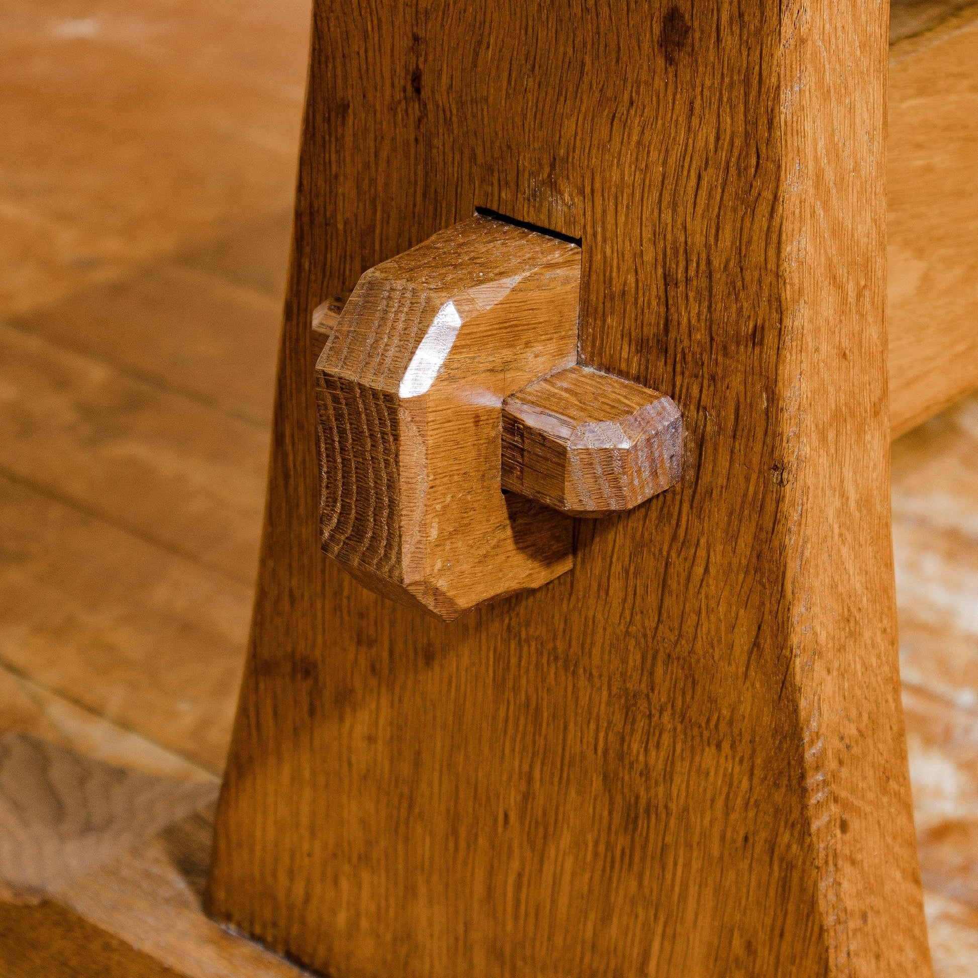 Robert 'Kingpost' Ingham Arts & Crafts Yorkshire School English Oak Dining Table