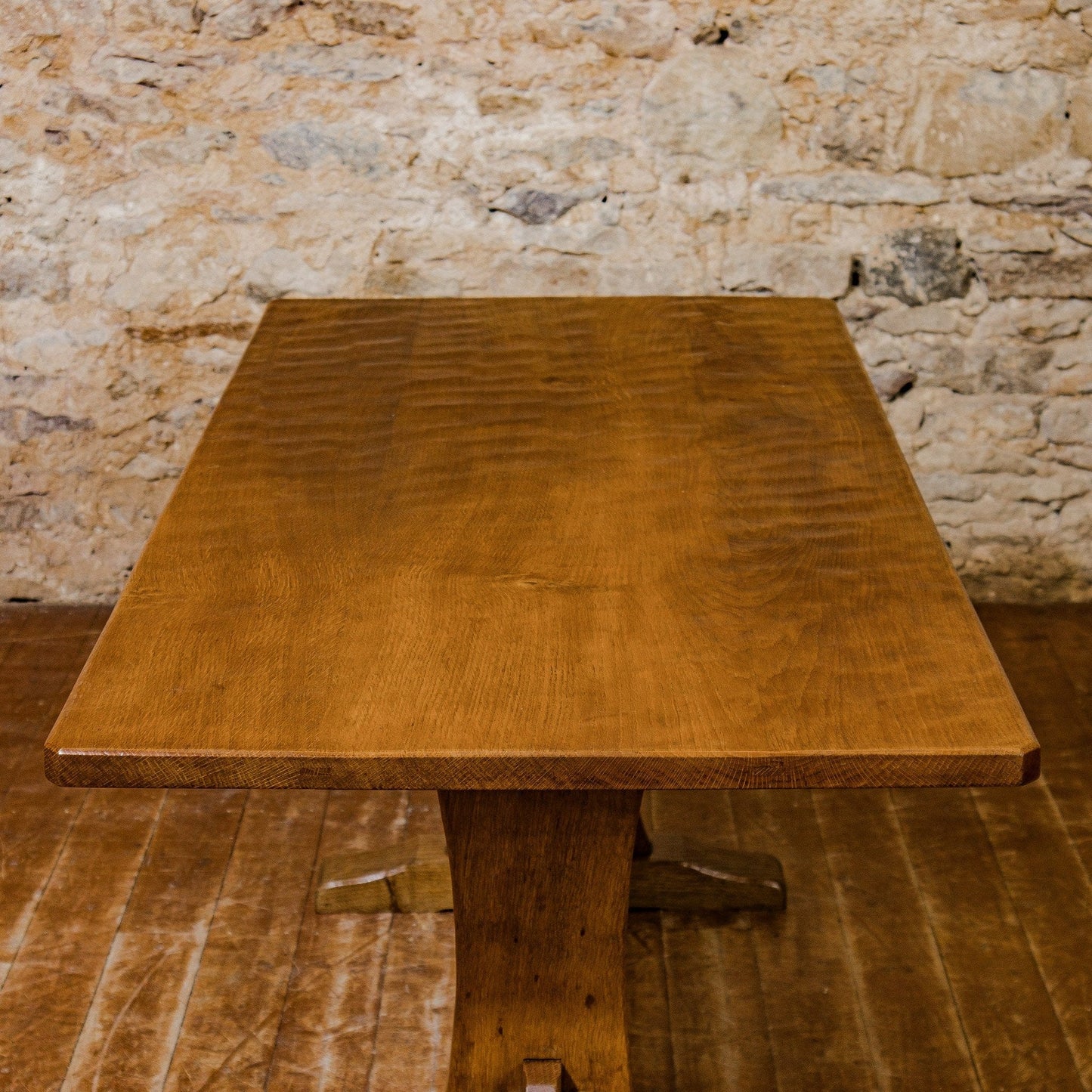 Robert 'Kingpost' Ingham Arts & Crafts Yorkshire School English Oak Dining Table