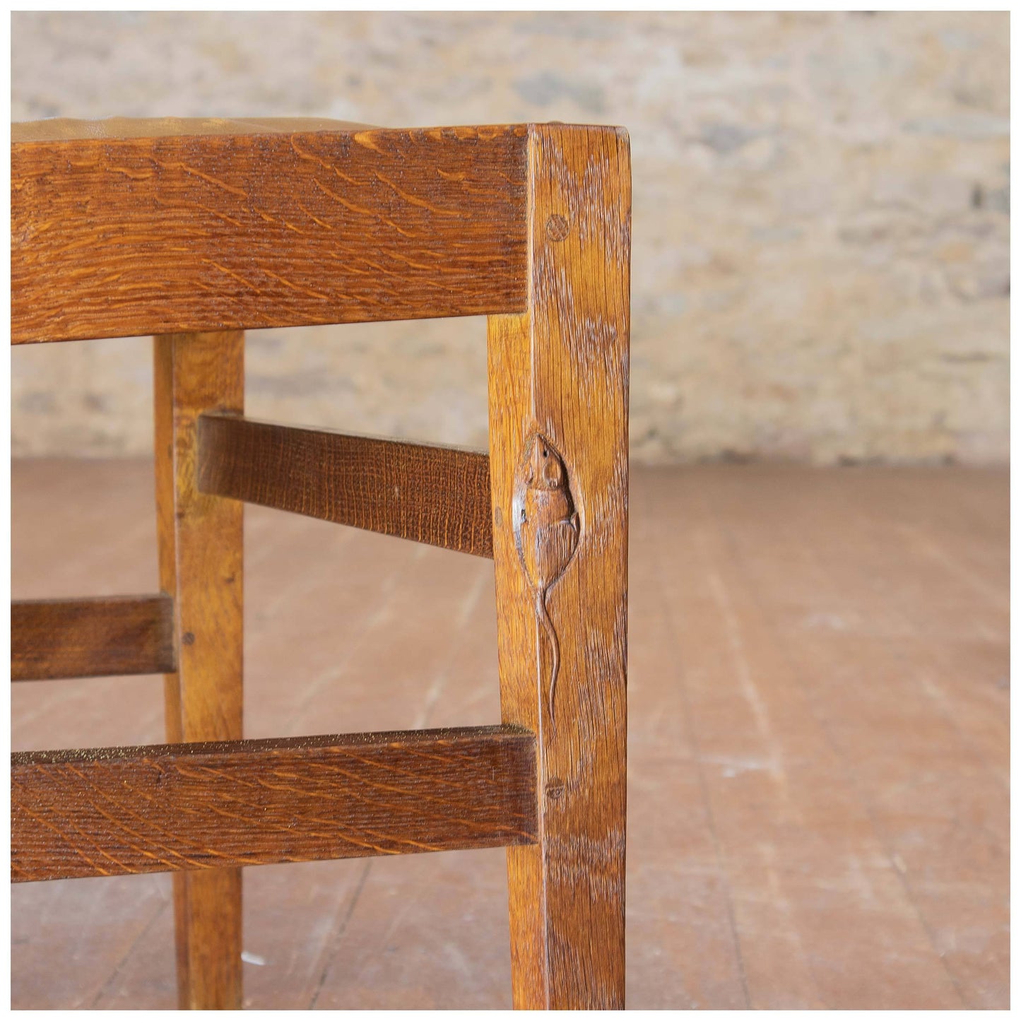 Robert Mouseman Thompson Arts & Crafts Yorkshire School English Oak Chairs