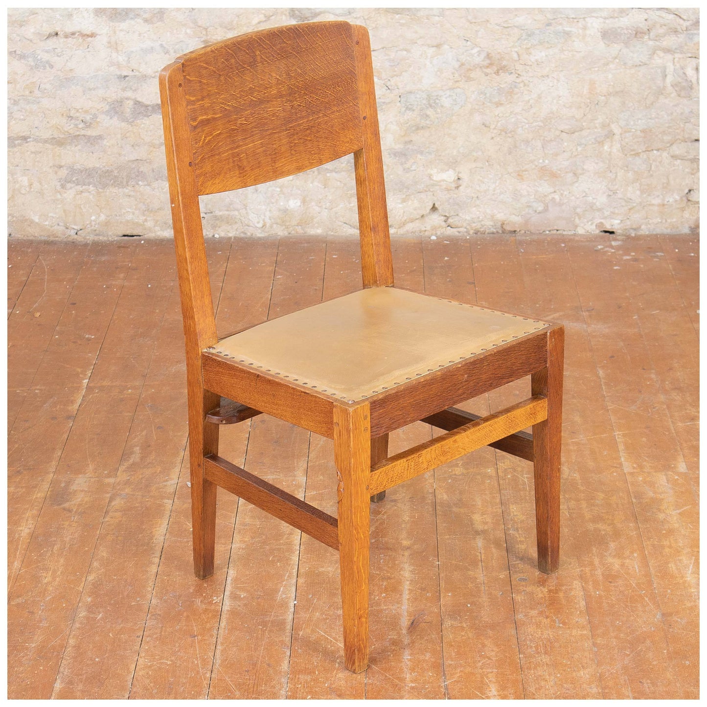 Robert Mouseman Thompson Arts & Crafts Yorkshire School English Oak Chairs