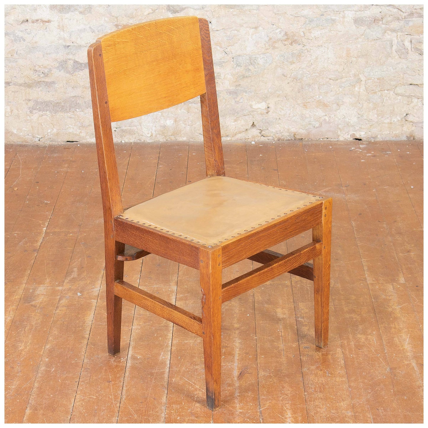 Robert Mouseman Thompson Arts & Crafts Yorkshire School English Oak Chairs