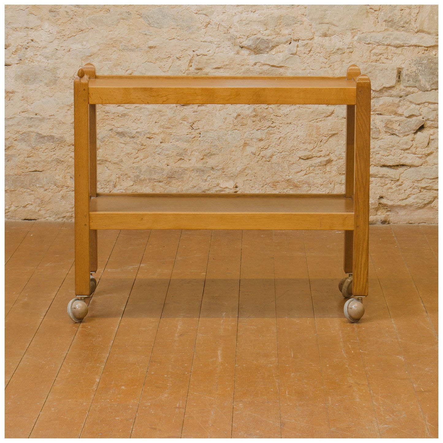 Robert Mouseman Thompson Arts & Crafts Yorkshire School English Oak Tea Trolley