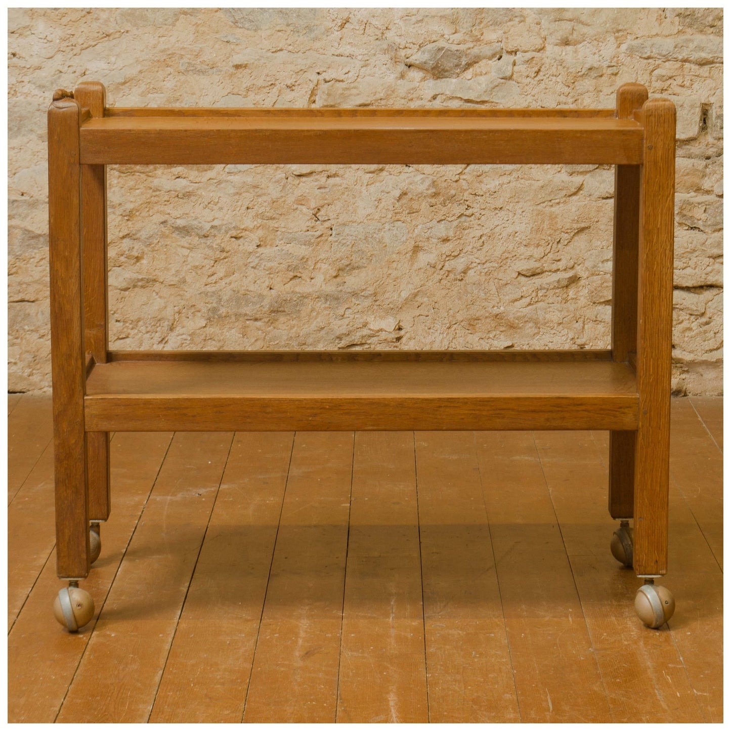 Robert Mouseman Thompson Arts & Crafts Yorkshire School English Oak Trolley