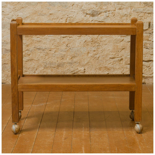 Robert Mouseman Thompson Arts & Crafts Yorkshire School English Oak Trolley