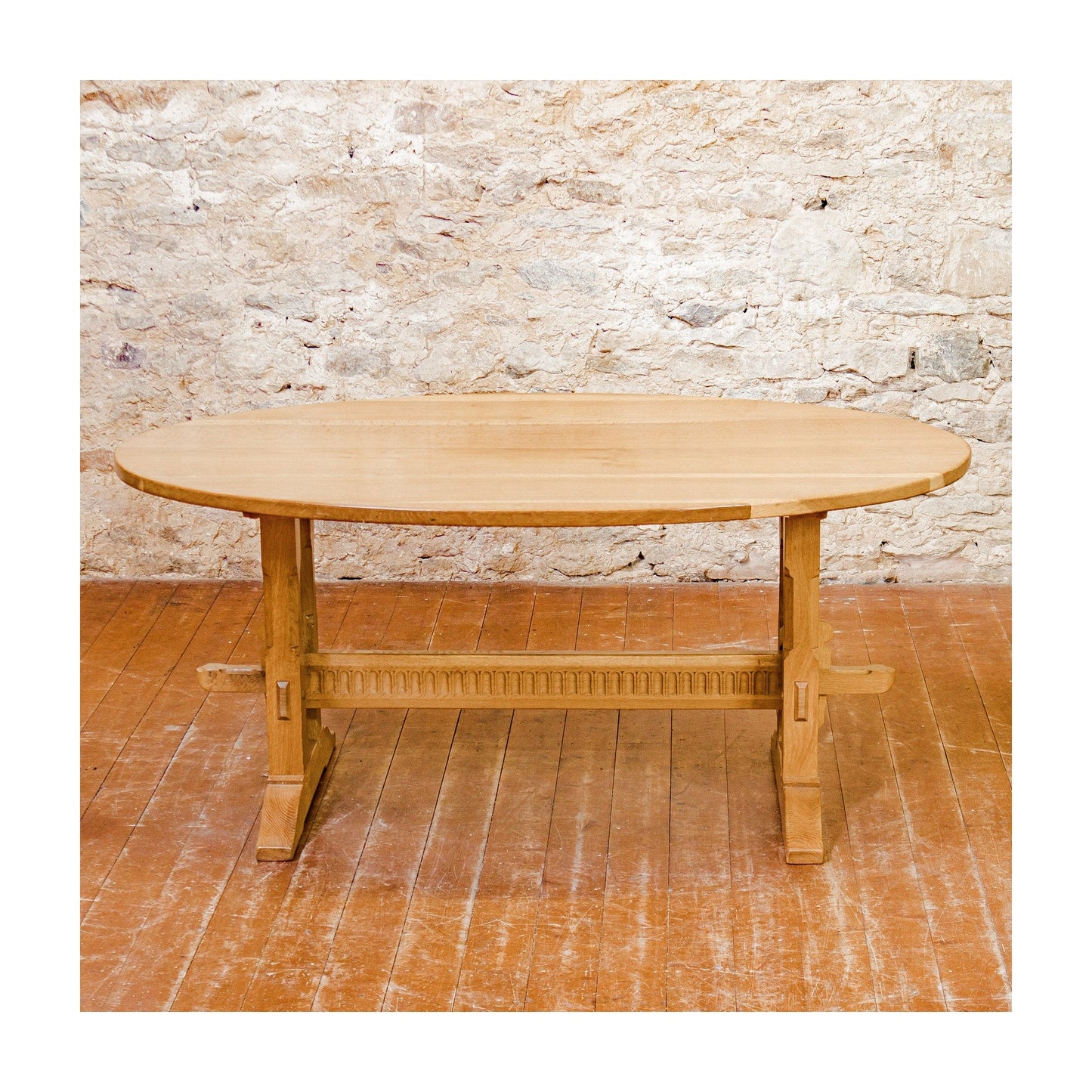 Rupert Griffiths Arts & Crafts English Oak Oval Dining Table