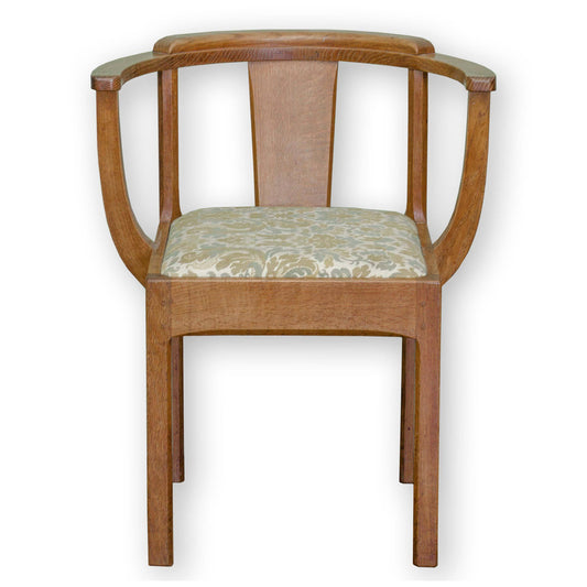 Stanley Webb Davies Arts & Crafts Oak Armchair/Tub Chair 1952