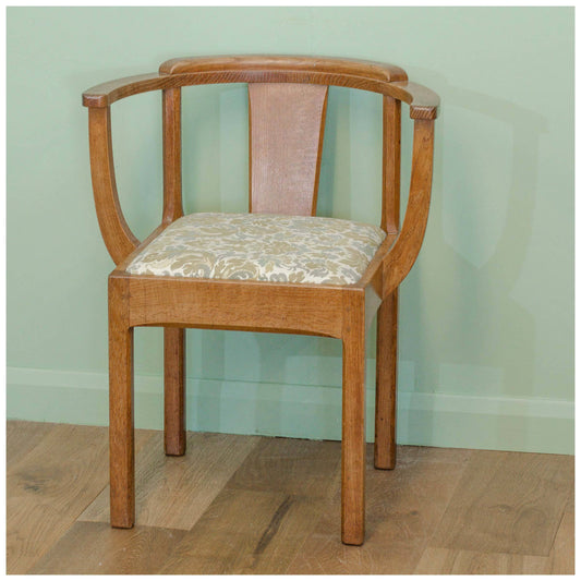 Stanley Webb Davies Arts & Crafts Oak Armchair/Tub Chair 1952