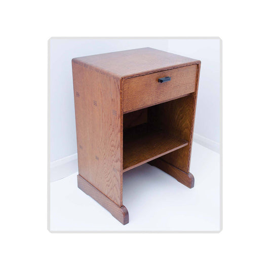 Stanley Webb Davies Stanley Webb Davies Arts and Craft Oak Bedside Cabinet