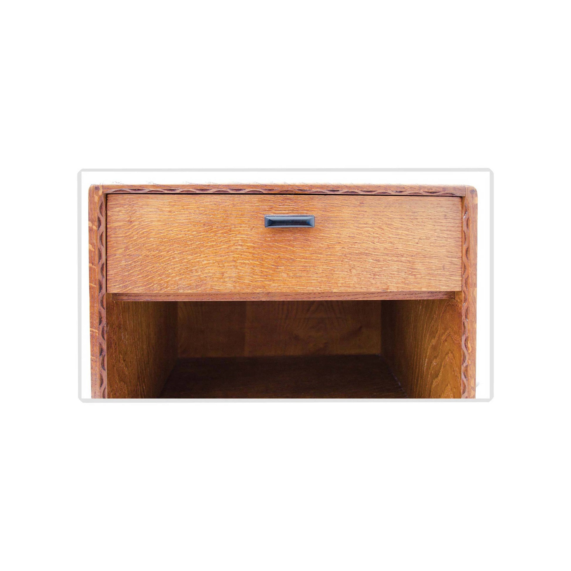 Stanley Webb Davies Stanley Webb Davies Arts and Craft Oak Bedside Cabinet