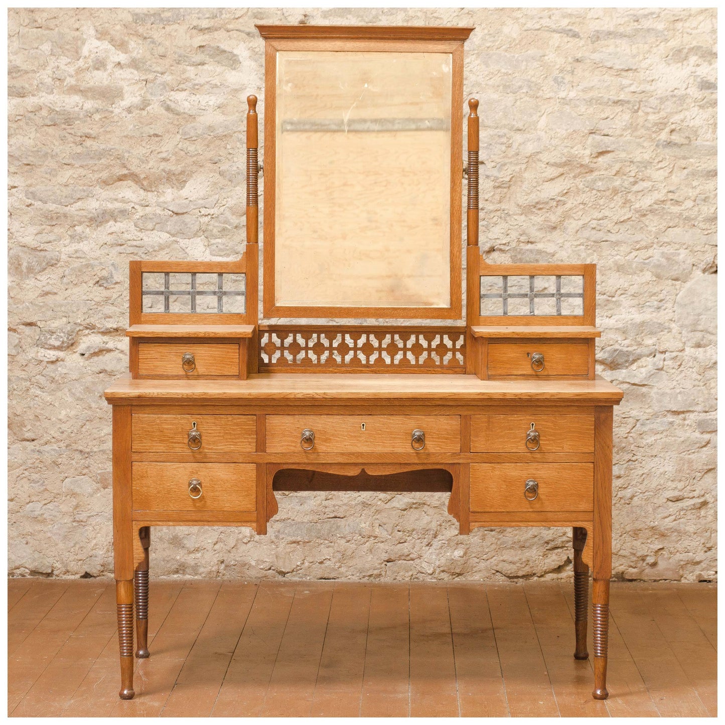 William Birch Arts & Crafts Oak Dressing Table c. 1910