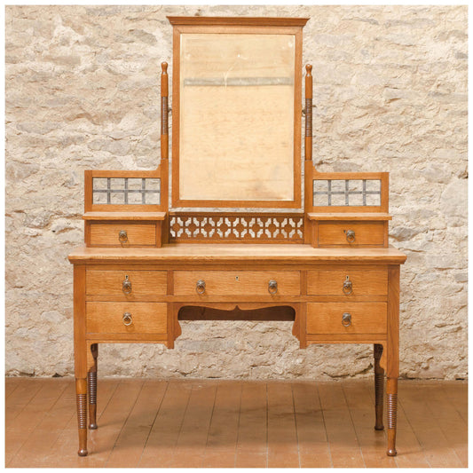 William Birch Arts & Crafts Oak Dressing Table c. 1910