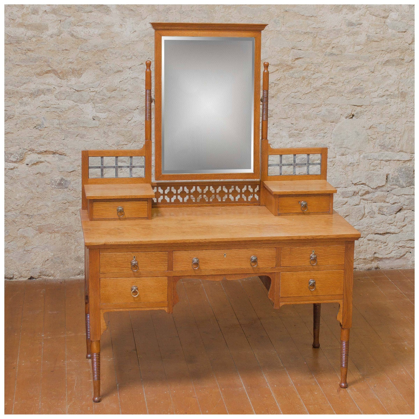 William Birch Arts & Crafts Oak Dressing Table c. 1910