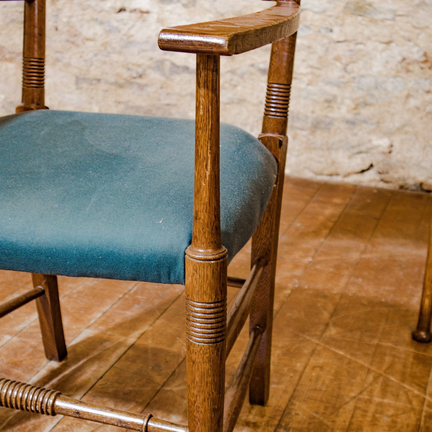 William Birch Set of 6 Arts & Crafts Cotswold School English Oak Chairs